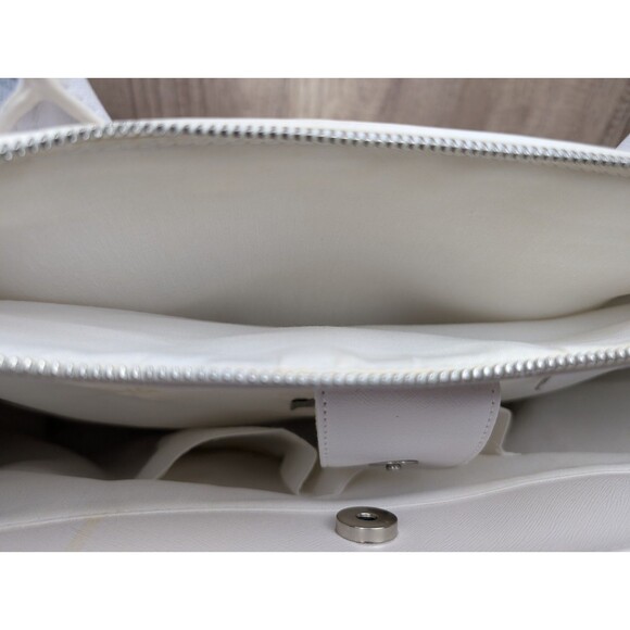 Kenneth Cole Reaction Purse Tote HandBag White/With Floral Print Double Handles - Picture 9 of 10